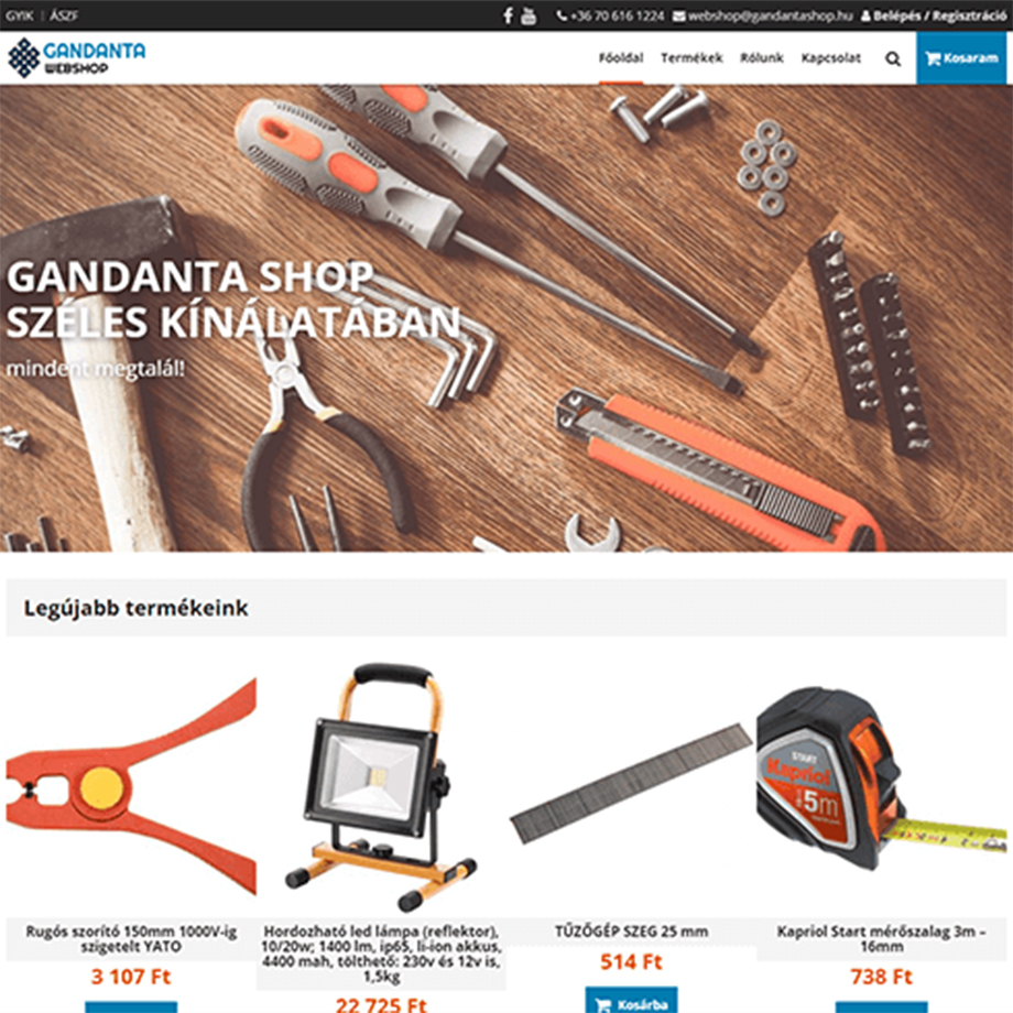 Web Design - Gandanta Webshop