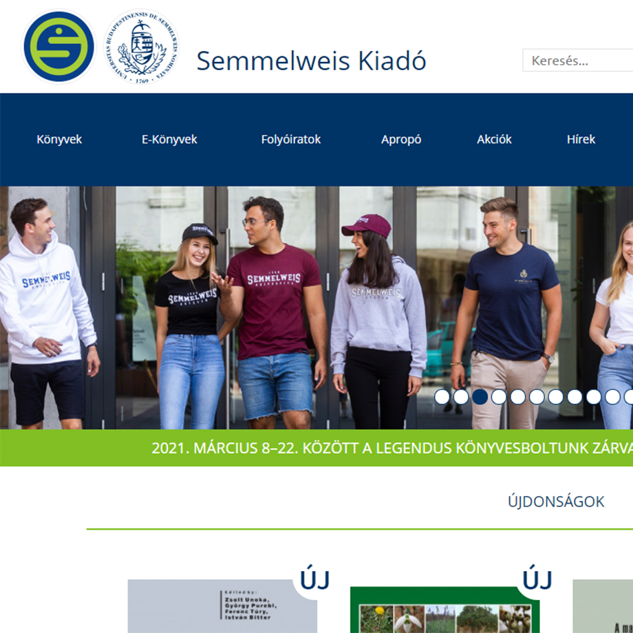 Web Design - Semmelwis publishing